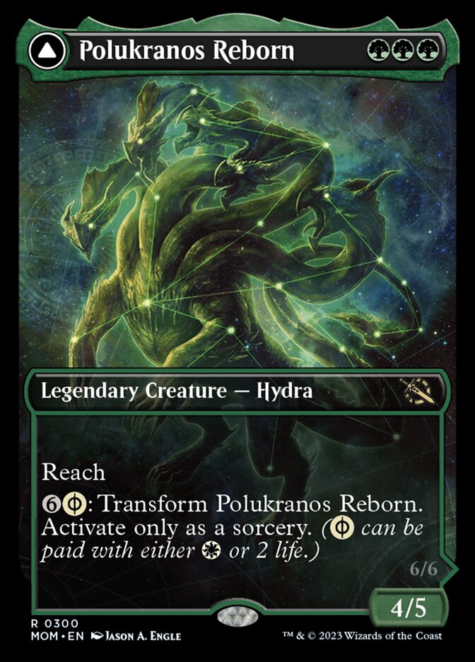Polukranos Reborn // Polukranos, Engine of Ruin (MOM-300) - March of the Machine: (Showcase) Foil
