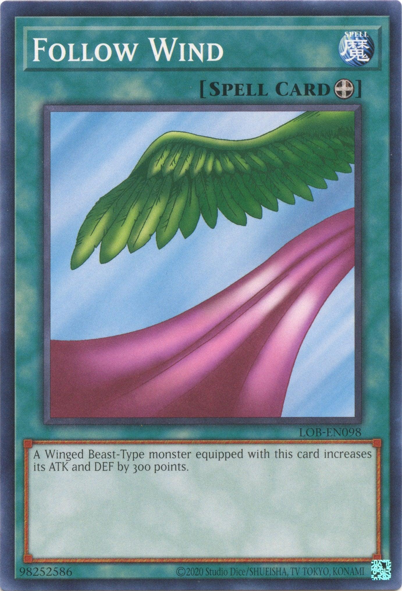 Follow Wind (25th Anniversary) [LOB-EN098] Common - Josh's Cards