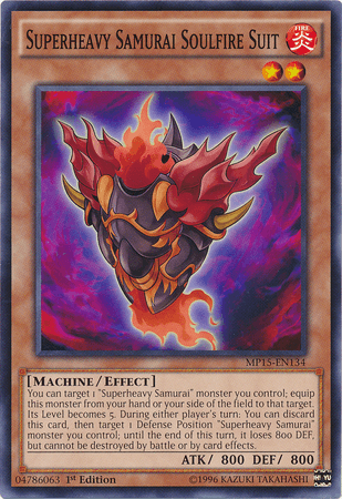 Superheavy Samurai Soulfire Suit [MP15-EN134] Common - Josh's Cards
