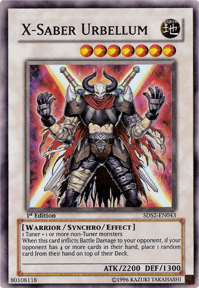 X-Saber Urbellum [5DS2-EN043] Super Rare - Josh's Cards
