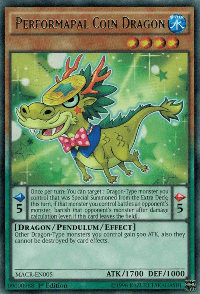 Performapal Coin Dragon [MACR-EN005] Rare - Josh's Cards