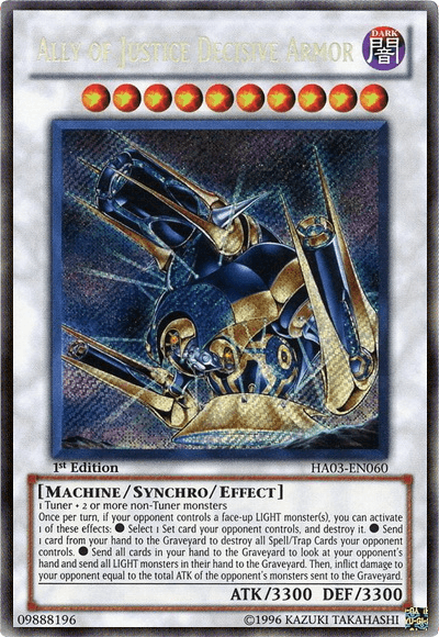 Ally of Justice Decisive Armor [HA03-EN060] Secret Rare - Josh's Cards
