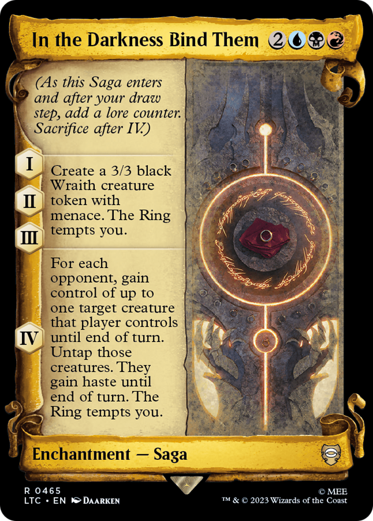 In the Darkness Bind Them (LTC-465) - Tales of Middle-earth Commander: (Showcase)