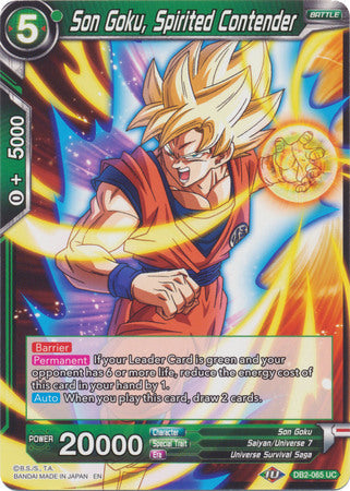 Son Goku, Spirited Contender (DB2-065) [Divine Multiverse] Parallel Foil