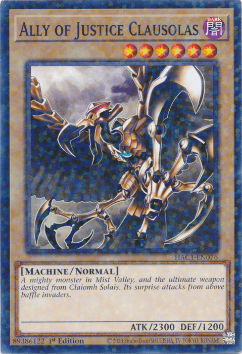 Ally of Justice Clausolas (Duel Terminal) [HAC1-EN076] Common - Josh's Cards