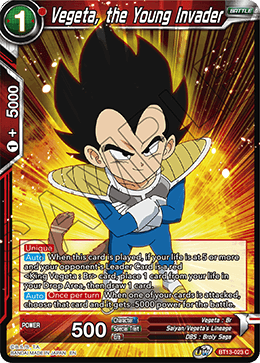 Vegeta, the Young Invader (Common) (BT13-023) [Supreme Rivalry] Parallel Foil