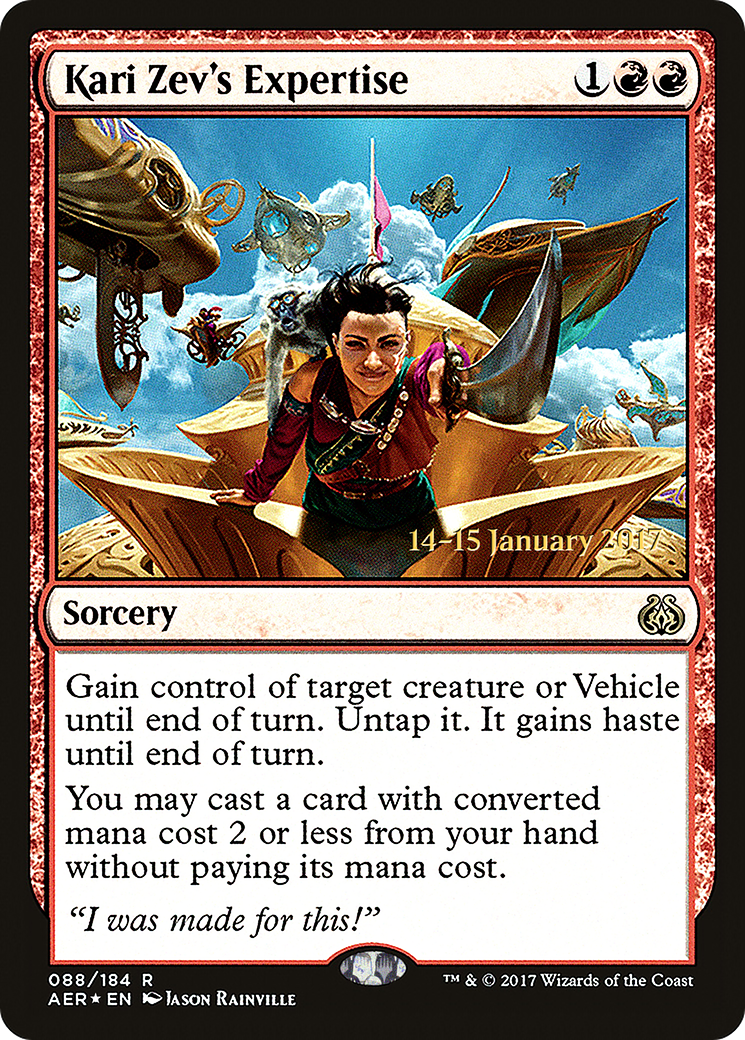 Kari Zev's Expertise (PRE-88S) - Aether Revolt Promos Foil