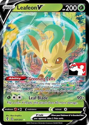 Leafeon V [7] (Prize Pack Series Cards) Holofoil