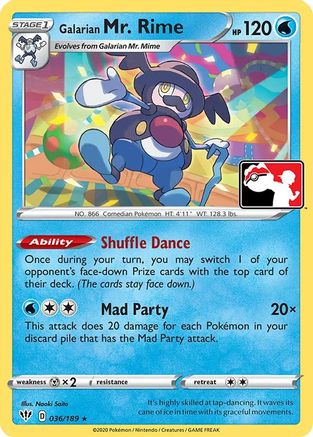 Galarian Mr. Rime [36] (Prize Pack Series Cards)