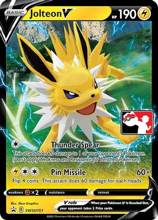 Jolteon V [SWSH151] (Prize Pack Series Cards) Holofoil