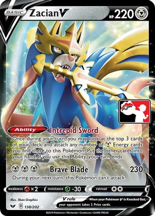 Zacian V [138] (Prize Pack Series Cards) Holofoil