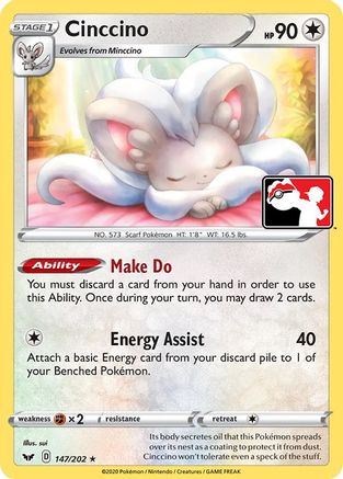 Cinccino [147] (Prize Pack Series Cards)