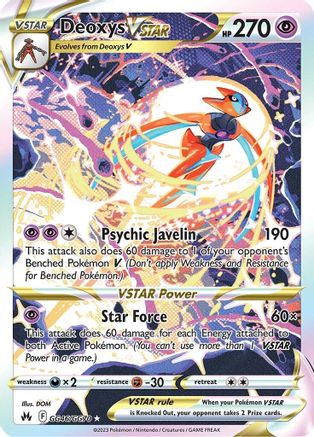 Deoxys VSTAR [GG46] (Crown Zenith Galarian Gallery) Holofoil