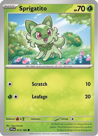 Sprigatito - 013/198 (Paldea Collection) [13] (Miscellaneous Cards & Products) Holofoil