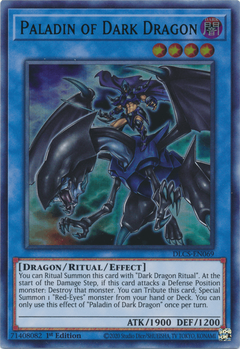 Paladin of Dark Dragon (Green) [DLCS-EN069] Ultra Rare - Josh's Cards