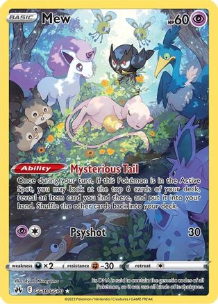 Mew [GG10] (Crown Zenith Galarian Gallery) Holofoil