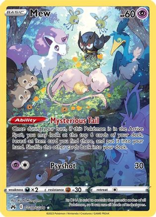 Mew GG10/GG70 - Crown Zenith Galarian Gallery Holofoil