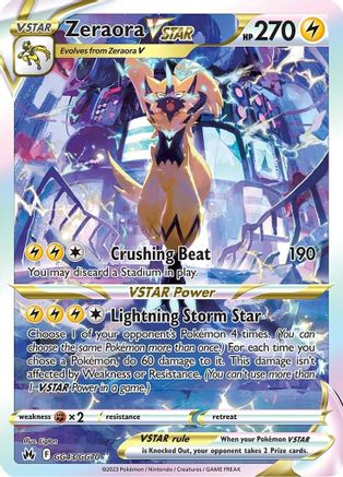 Zeraora VSTAR [GG43] (Crown Zenith Galarian Gallery) Holofoil