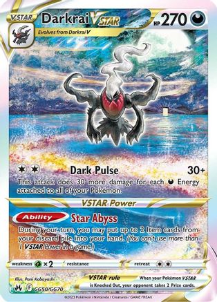Darkrai VSTAR GG50/GG70 - Crown Zenith Galarian Gallery Holofoil