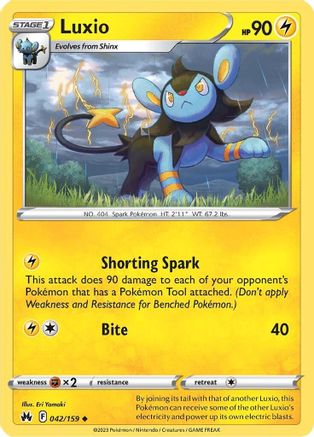 Luxio 042/159 - Crown Zenith Reverse Holofoil