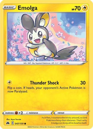 Emolga 047/159 - Crown Zenith Reverse Holofoil
