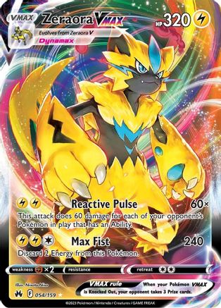 Zeraora VMAX [54] (Crown Zenith) Holofoil