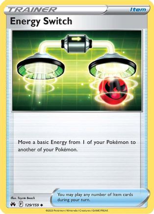 Energy Switch 129/159 - Crown Zenith Reverse Holofoil