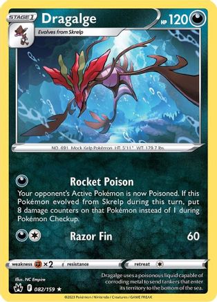 Dragalge 082/159 - Crown Zenith Reverse Holofoil