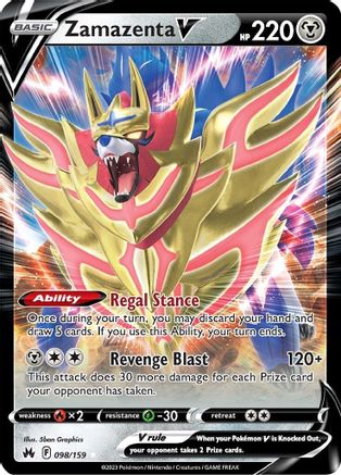 Zamazenta V [98] (Crown Zenith) Holofoil