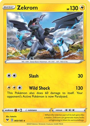 Zekrom - 060/185 (Cosmos Holo) [60] (Miscellaneous Cards & Products) Holofoil