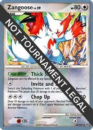 Zangoose - 2009 (Jason Martinez) [66] (World Championship Decks)