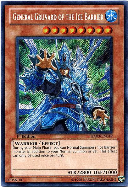General Grunard of the Ice Barrier [HA03-EN049] Secret Rare - Josh's Cards
