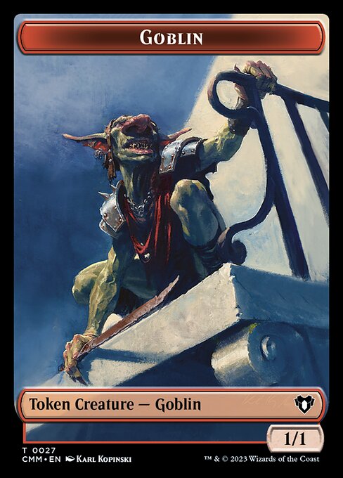 Treasure // Goblin Double-Sided Token [Commander Masters Tokens] Foil