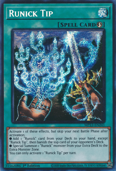Runick Tip [MP23-EN241] Prismatic Secret Rare - Josh's Cards