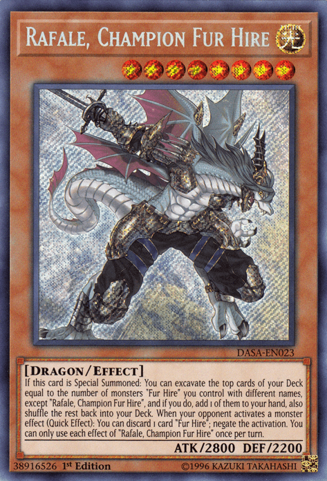 Rafale, Champion Fur Hire [DASA-EN023] Secret Rare - Josh's Cards