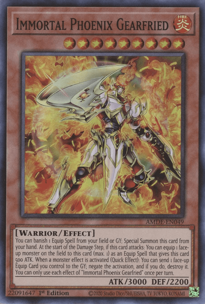 Immortal Phoenix Gearfried [AMDE-EN049] Super Rare - Josh's Cards
