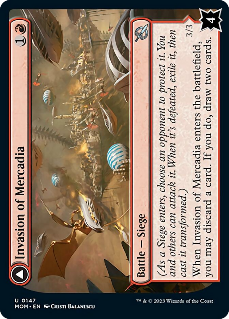 Invasion of Mercadia // Kyren Flamewright (MOM-147) - March of the Machine Foil