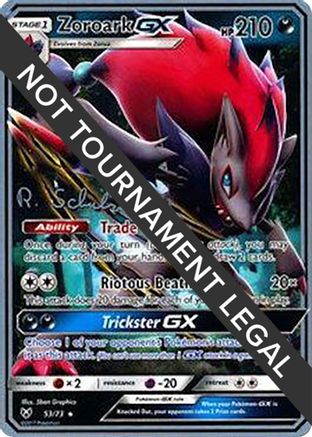 Zoroark GX - 2018 (Robin Schulz) [53] (World Championship Decks)