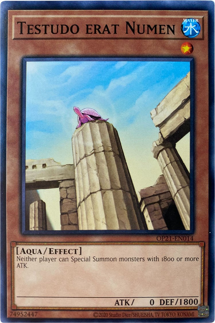 Testudo erat Numen (OP21-EN014) - OTS Tournament Pack 21 Unlimited