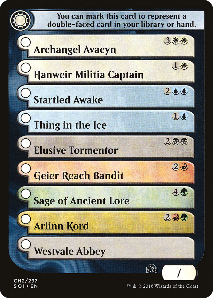 Shadows Over Innistrad Checklist 2 (SOI-CH2) - Shadows over Innistrad Tokens