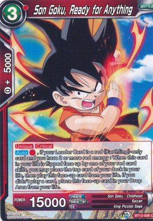 Son Goku, Ready for Anything (BT12-006) [Vicious Rejuvenation] Parallel Foil