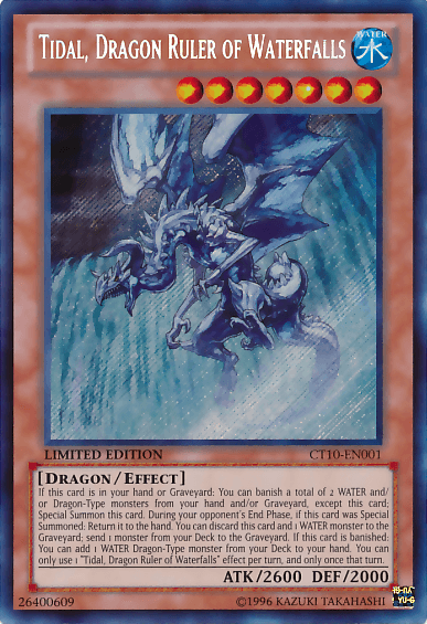 Tidal, Dragon Ruler of Waterfalls [CT10-EN001] Secret Rare - Josh's Cards