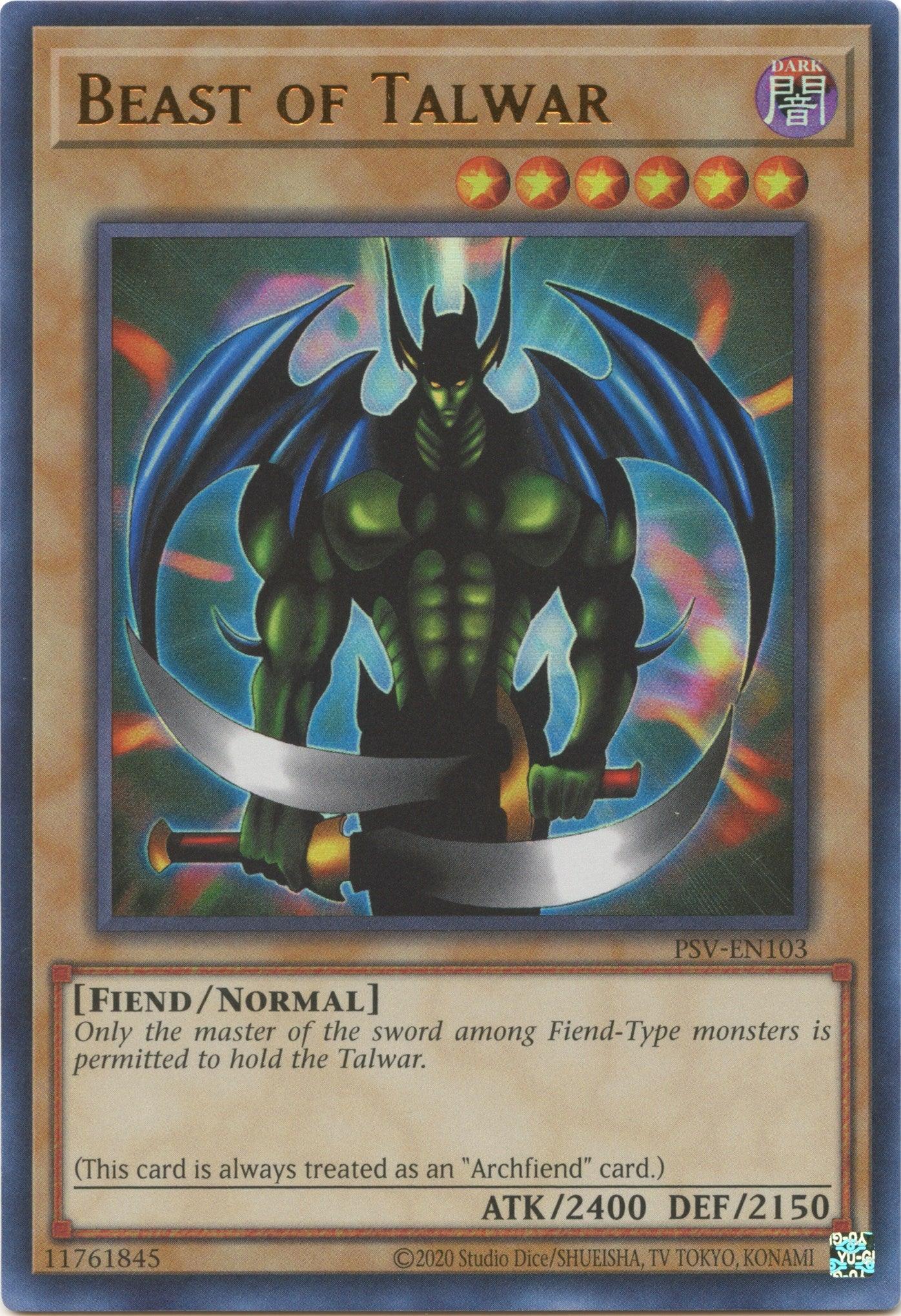 Beast of Talwar (25th Anniversary) [PSV-EN103] Ultra Rare - Josh's Cards