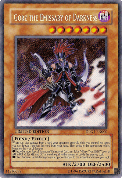 Gorz the Emissary of Darkness [DLG1-EN000] Secret Rare - Josh's Cards