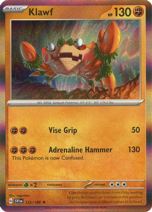 Klawf 122/198 - SV01 Scarlet & Violet Base Set Holofoil