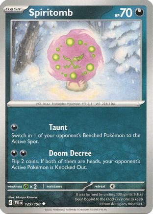 Spiritomb 129/198 - SV01 Scarlet & Violet Base Set