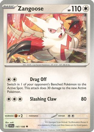 Zangoose 147/198 - SV01 Scarlet & Violet Base Set