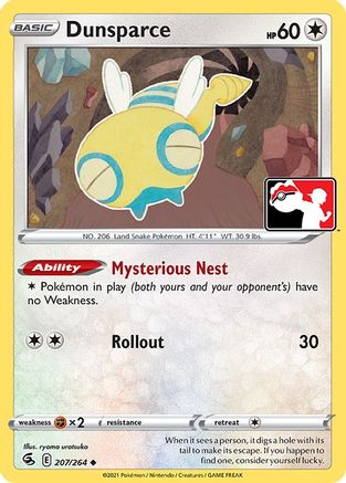 Dunsparce [207] (Prize Pack Series Cards)