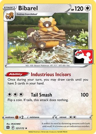 Bibarel 121/172 - Prize Pack Series Cards