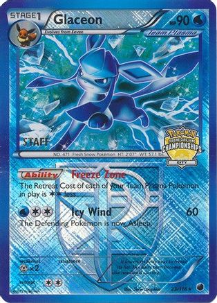 Glaceon - 23/116 (City Championships) [Staff] [23] (League & Championship Cards) Holofoil